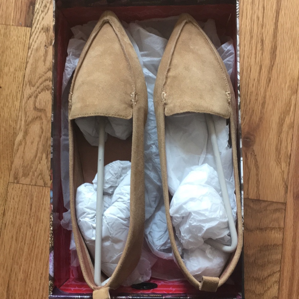 Jeffrey Campbell Vionnet loafers in camel suede